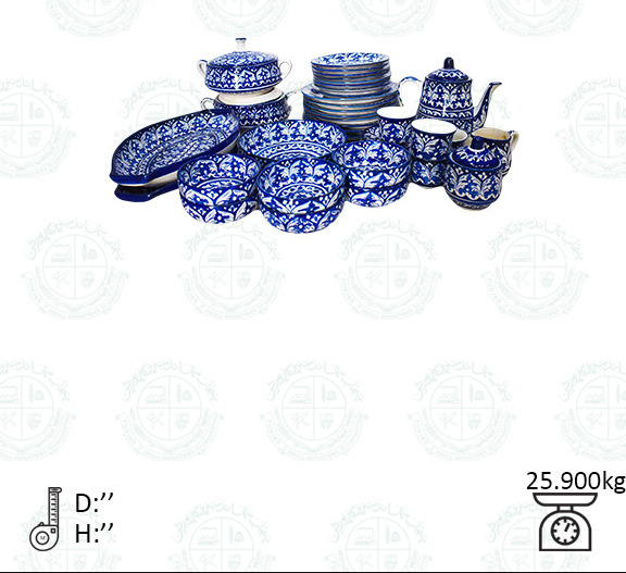 Akakhail Blue Pottery Dinner Set