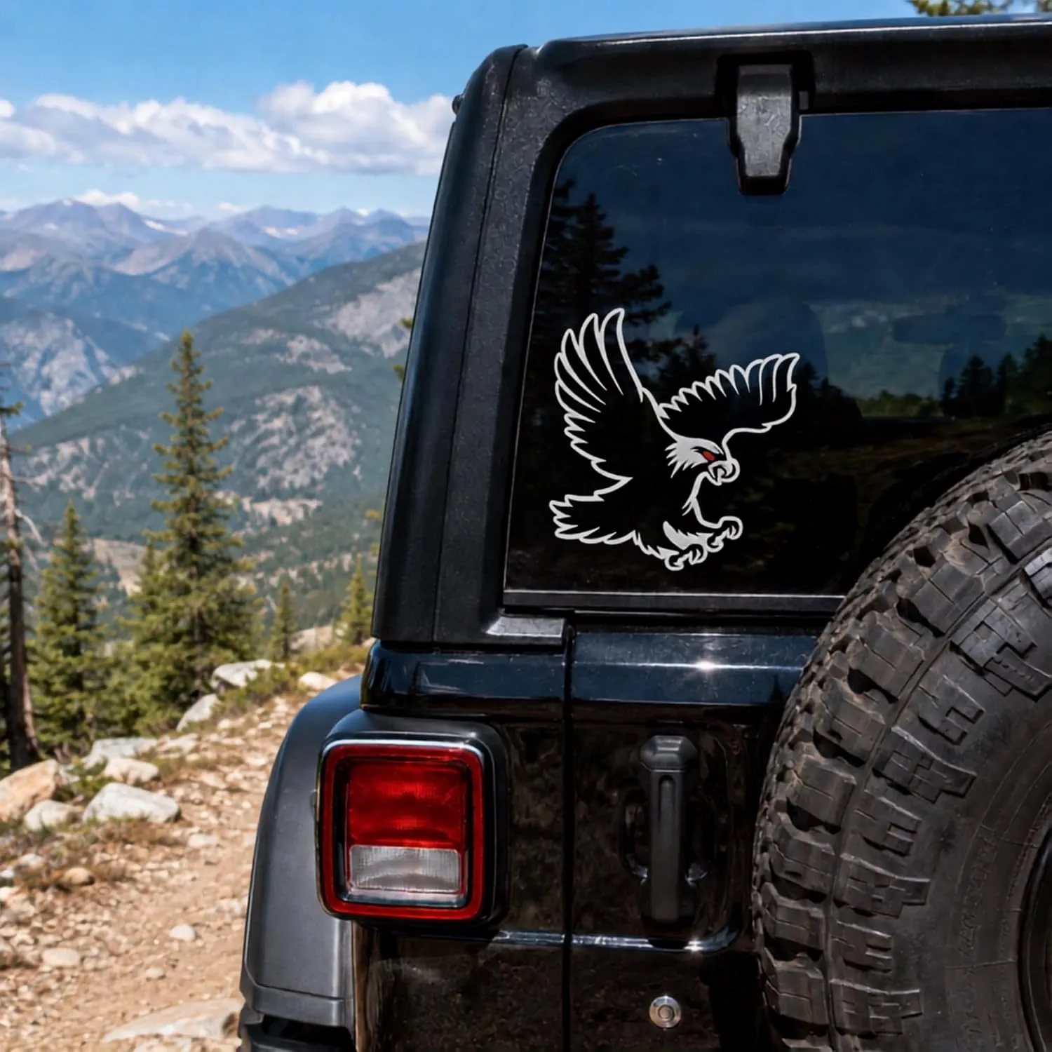 US Black Eagle reflector vinyl sticker