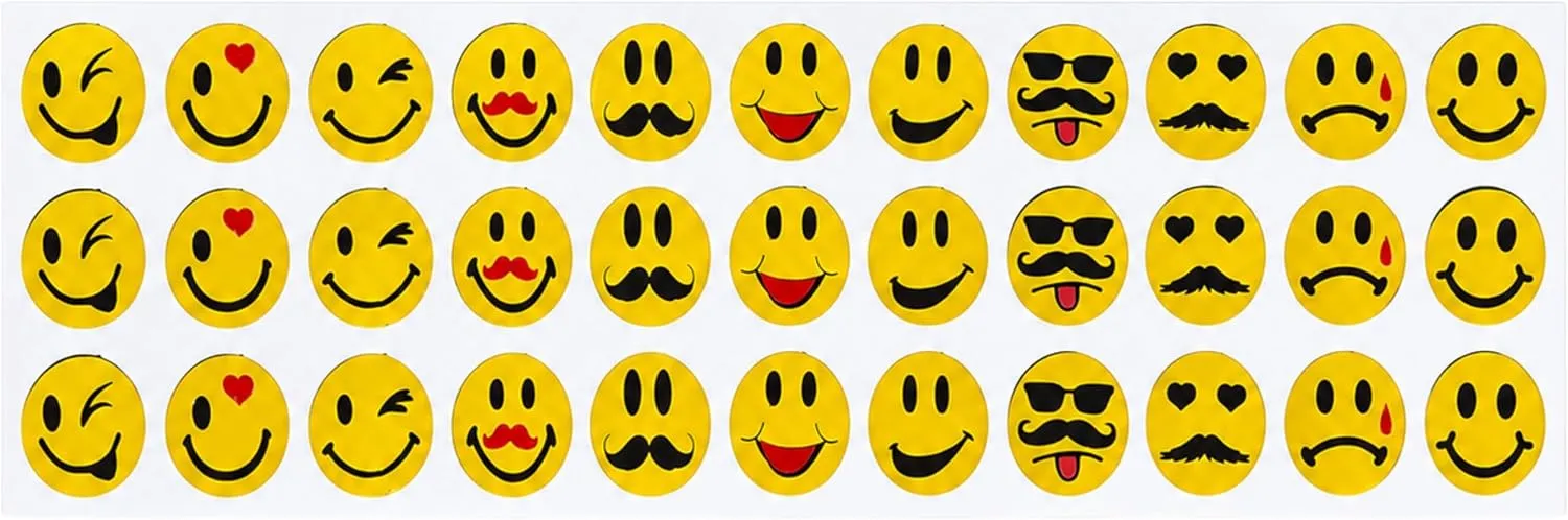 Cute Smiley Face reflector vinyl sticker